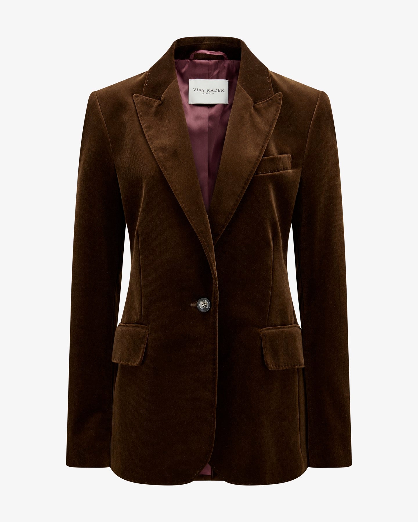 70s Velvet Blazer "Marlene" - Chocolate