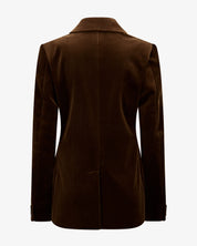 70s Velvet Blazer "Marlene" - Chocolate