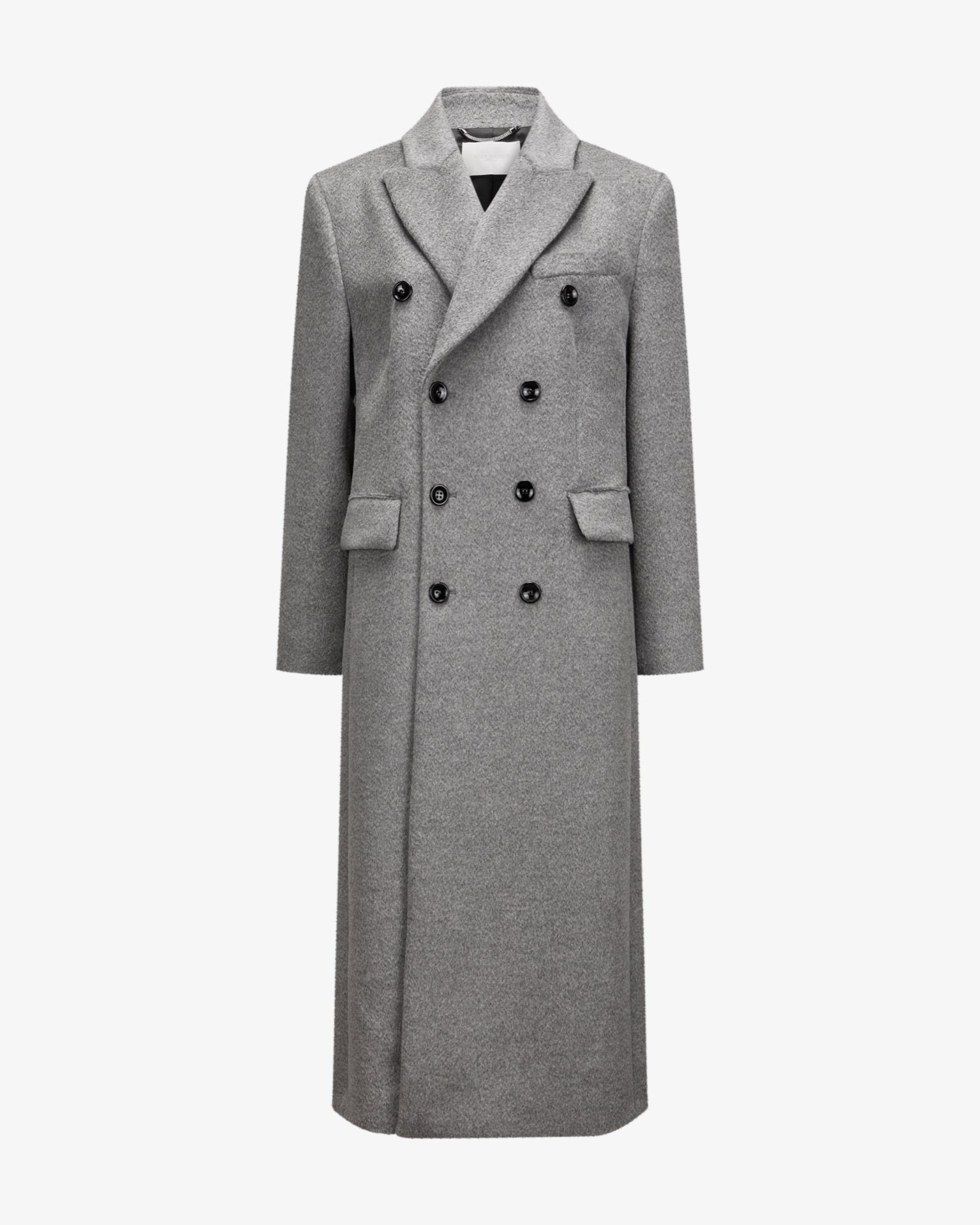 Alpaca Wool Coat "Humphrey" Grey Melange