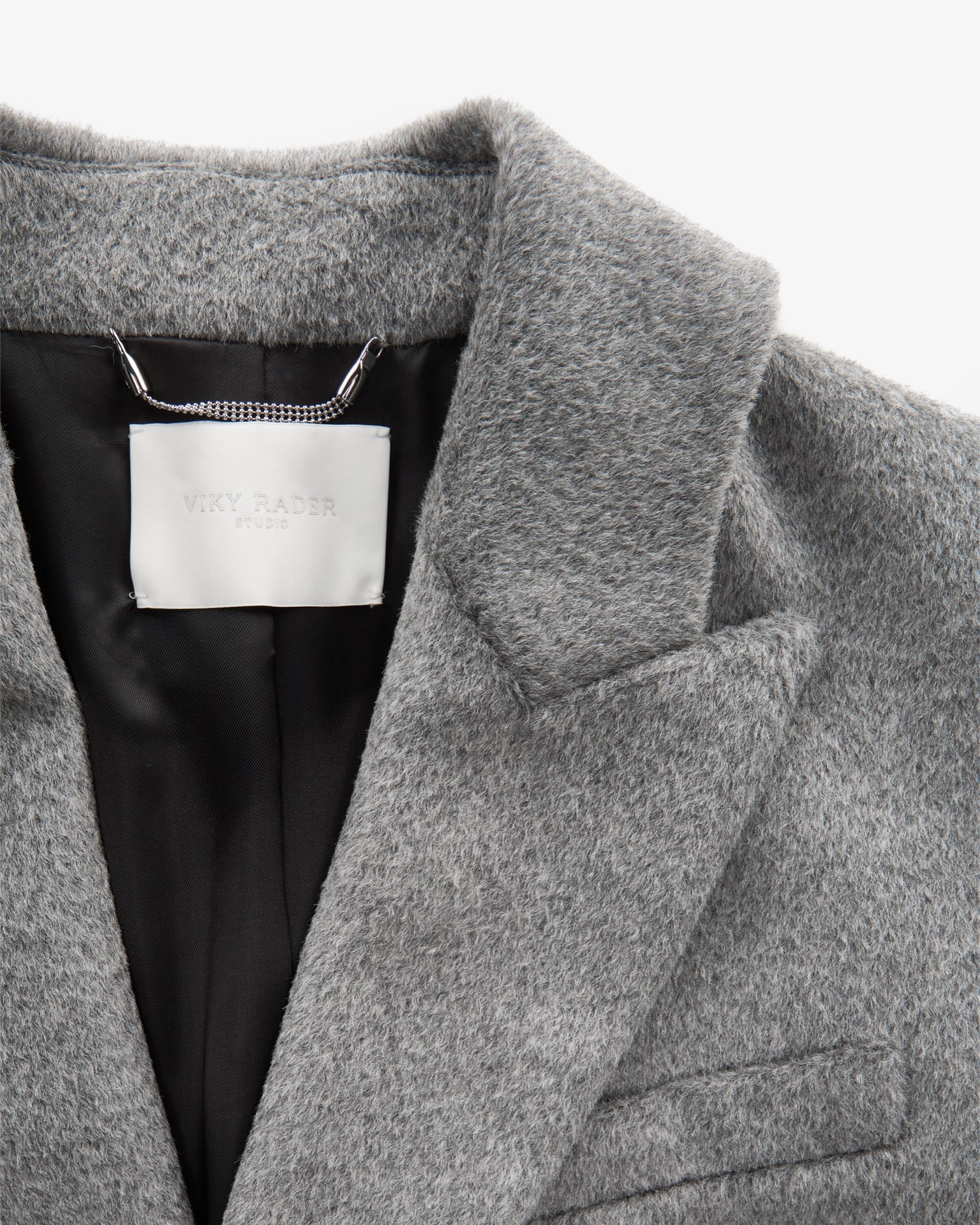 Alpaca Wool Coat "Humphrey" Grey Melange