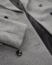 Alpaca Wool Coat "Humphrey" Grey Melange