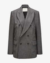 Cashmere Blazer "Grace" - Grey Herringbone