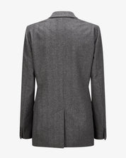 Cashmere Blazer "Marlene" - Grey Herringbone