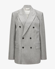 Pinstripe Blazer "Grace" - Grey