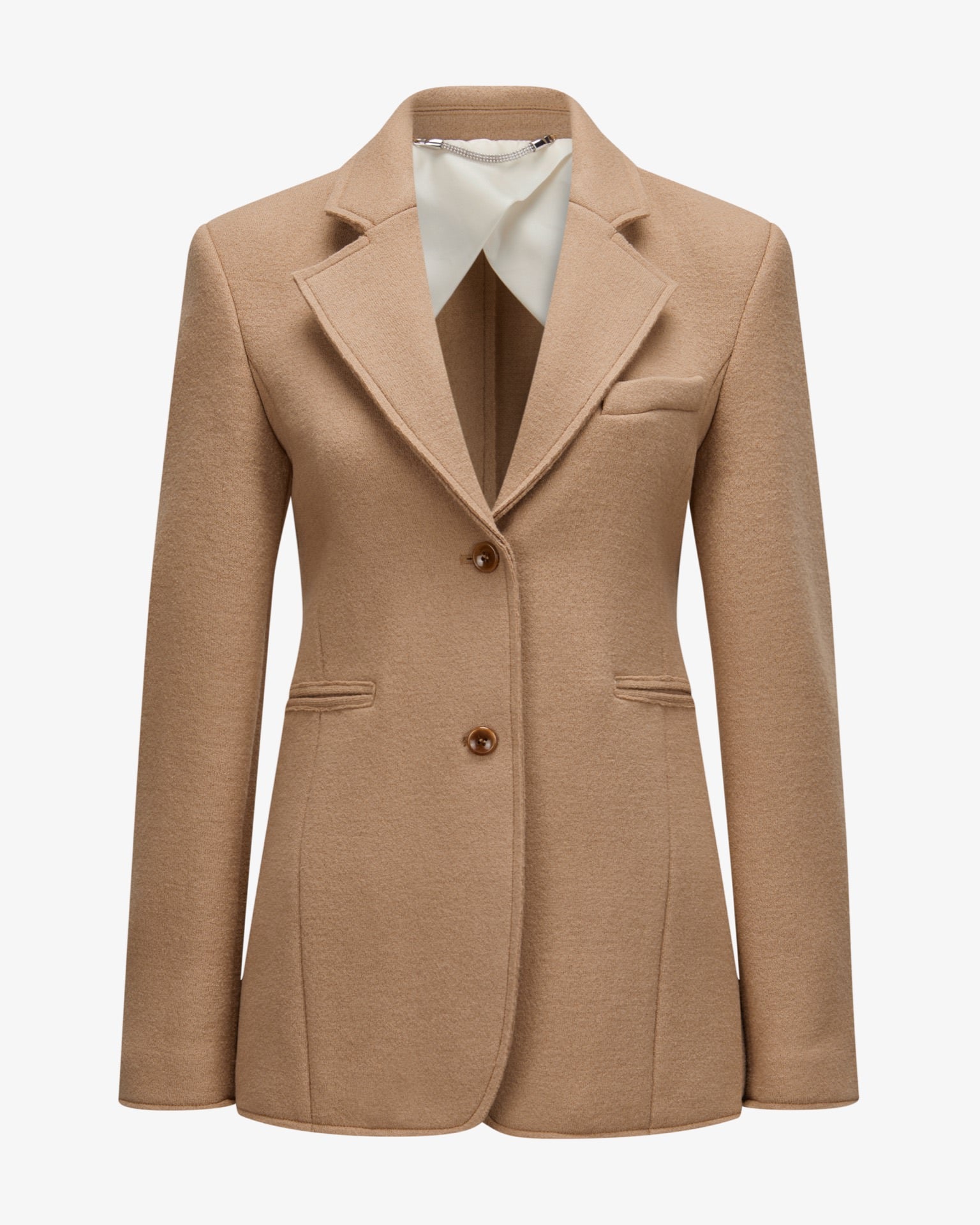 Raw Edge Blazer "Coco" - Camel