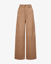 Raw Edge Pants "Ghia" - Camel