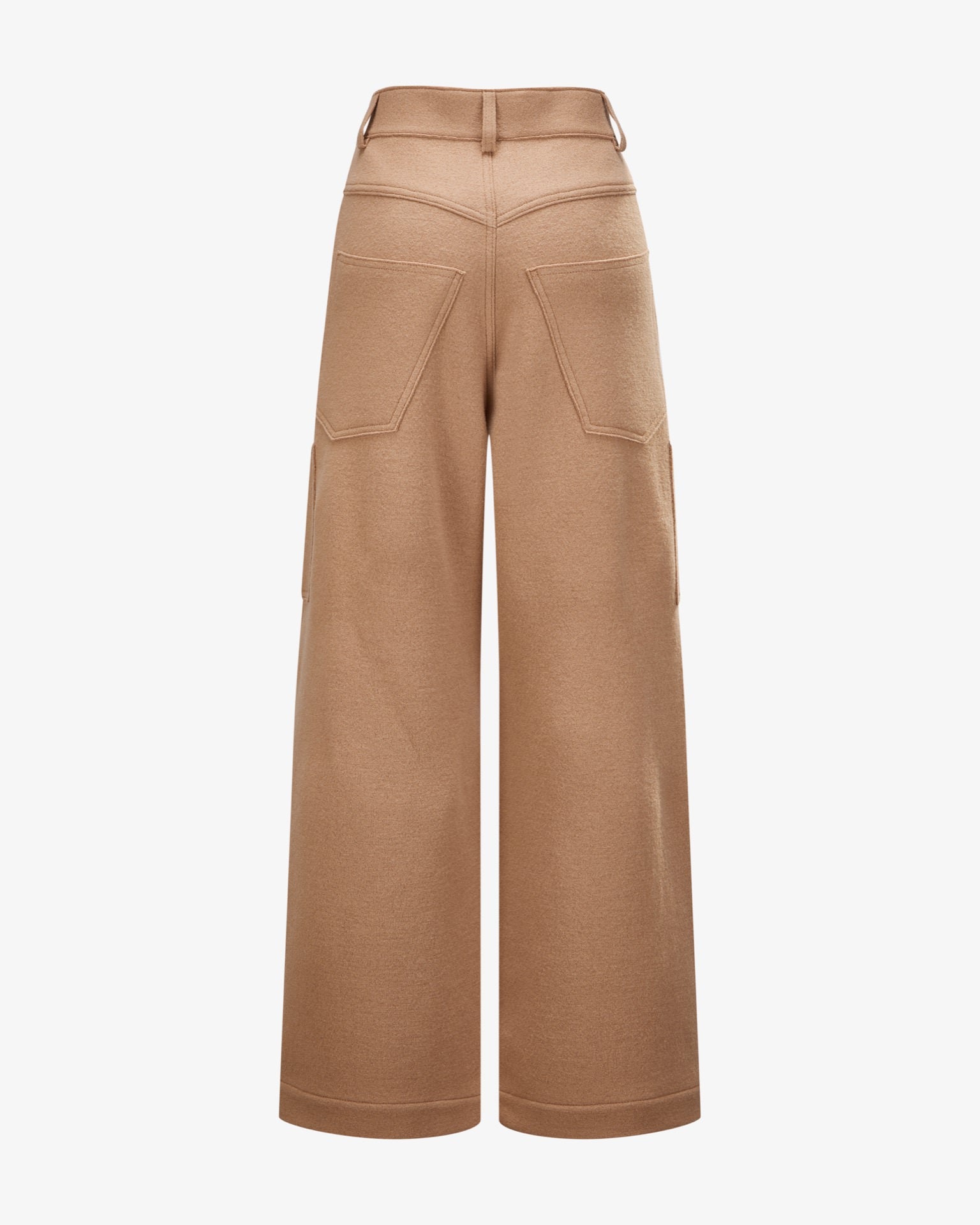 Raw Edge Pants "Ghia" - Camel