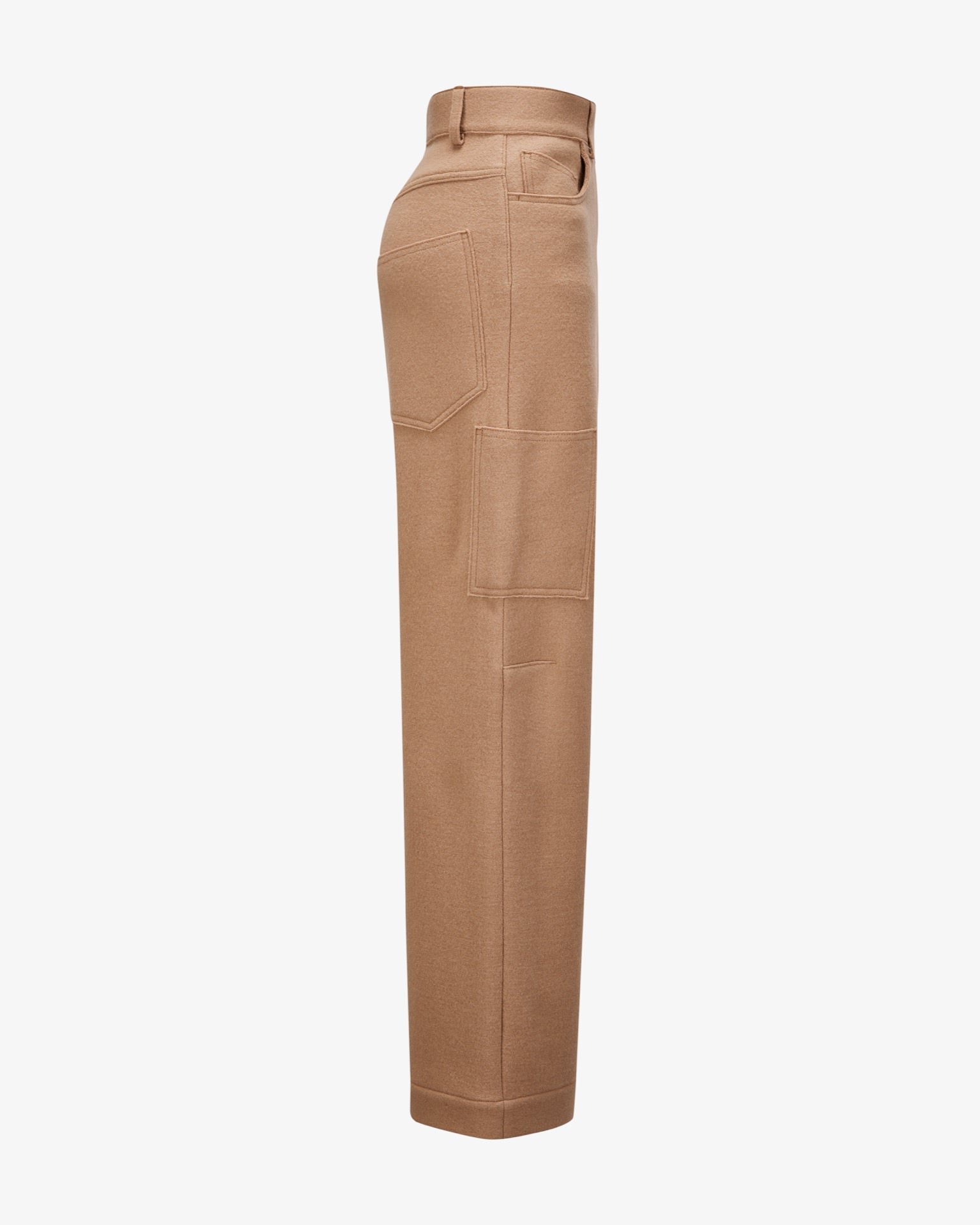 Raw Edge Pants "Ghia" - Camel