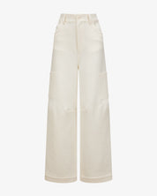 Raw Edge Pants "Ghia" - Creme