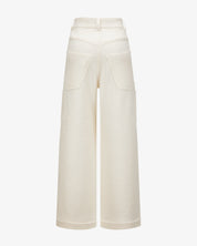 Raw Edge Pants "Ghia" - Creme