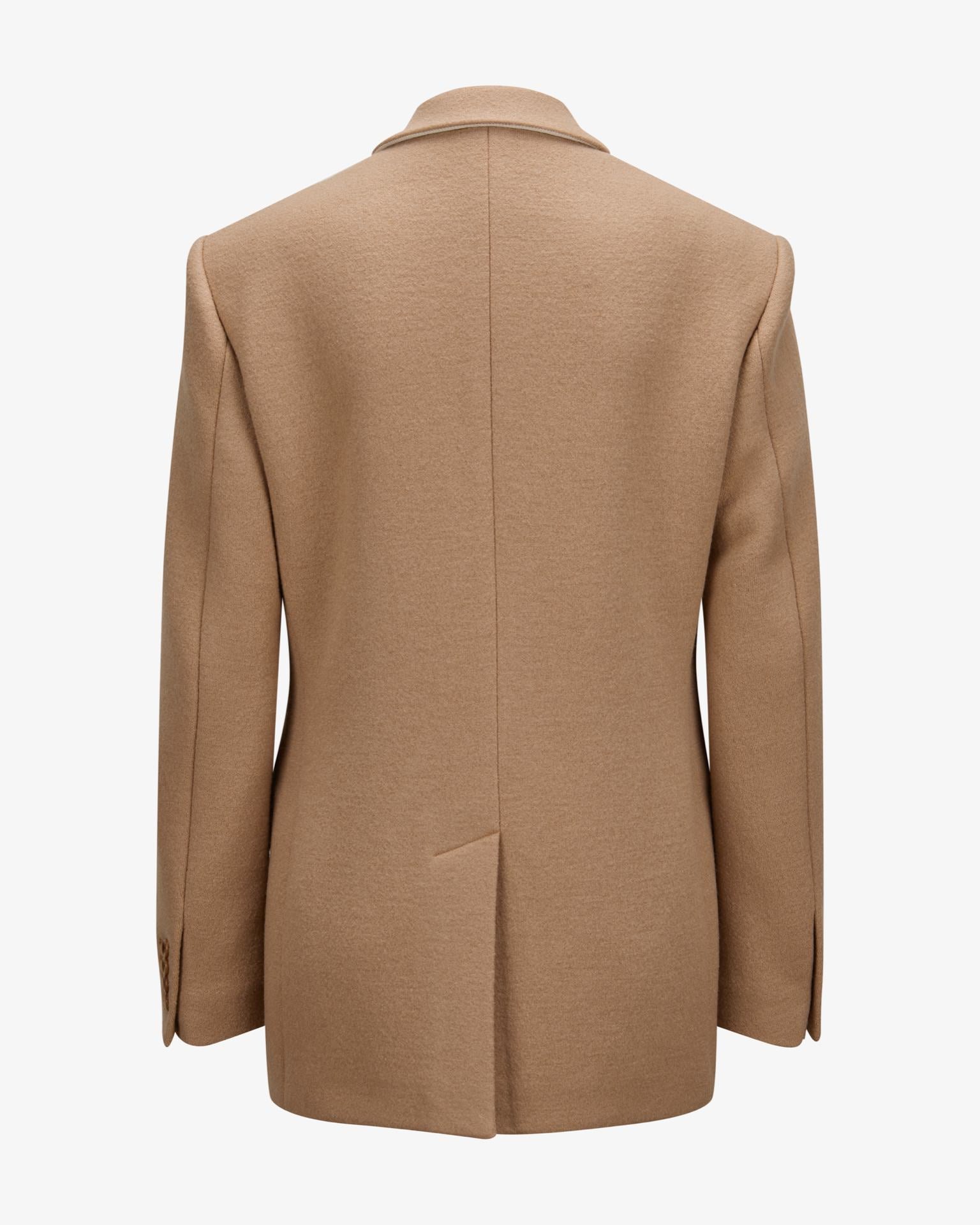 Wool Jersey Blazer "Marlene"- Camel