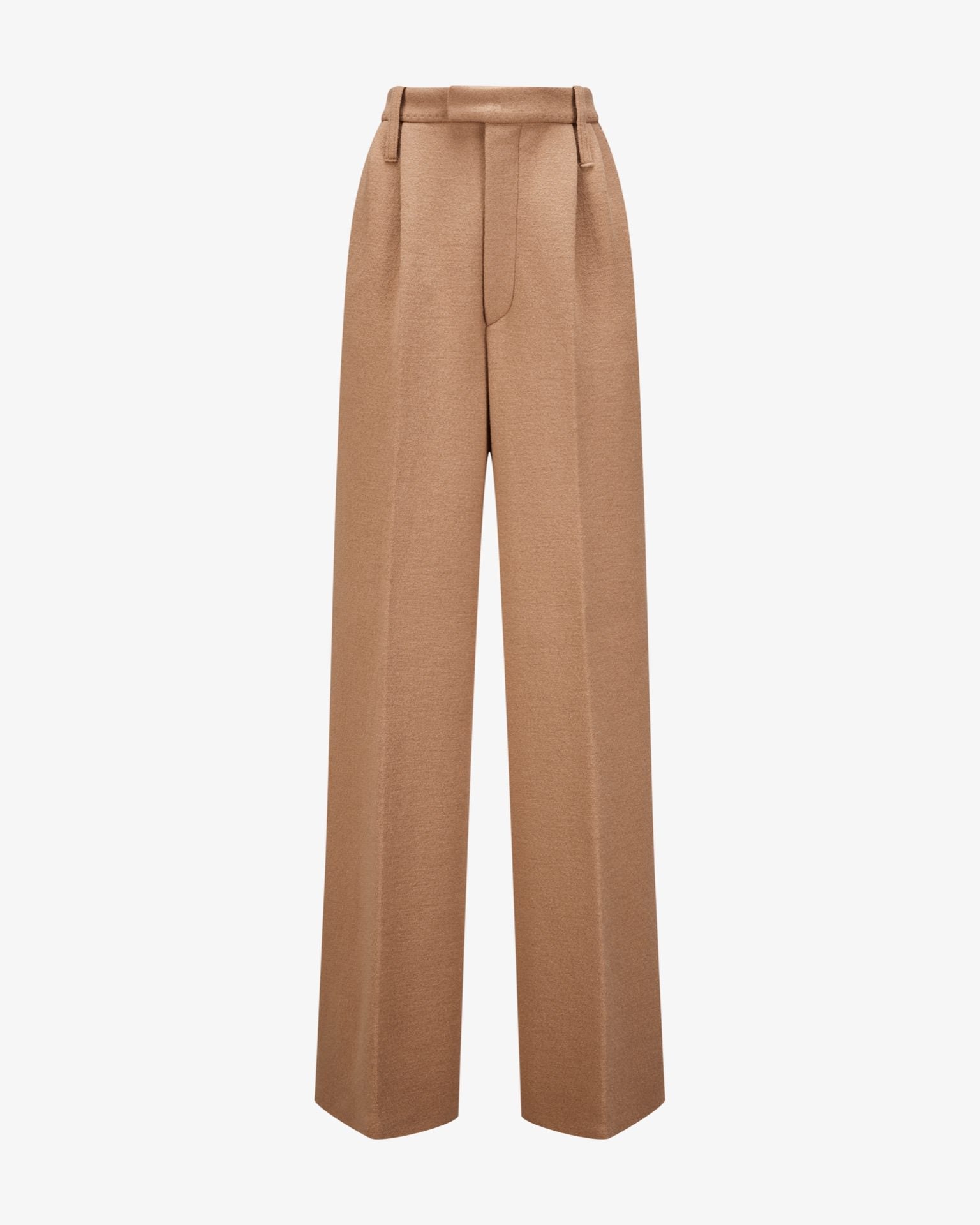 Wool Jersey Pants "Marlene" - Camel