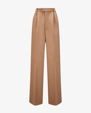 Wool Jersey Pants "Marlene" - Camel