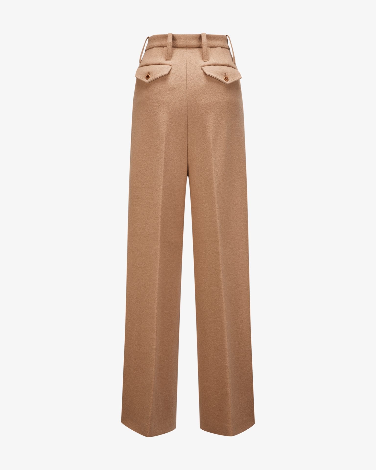 Wool Jersey Pants "Marlene" - Camel