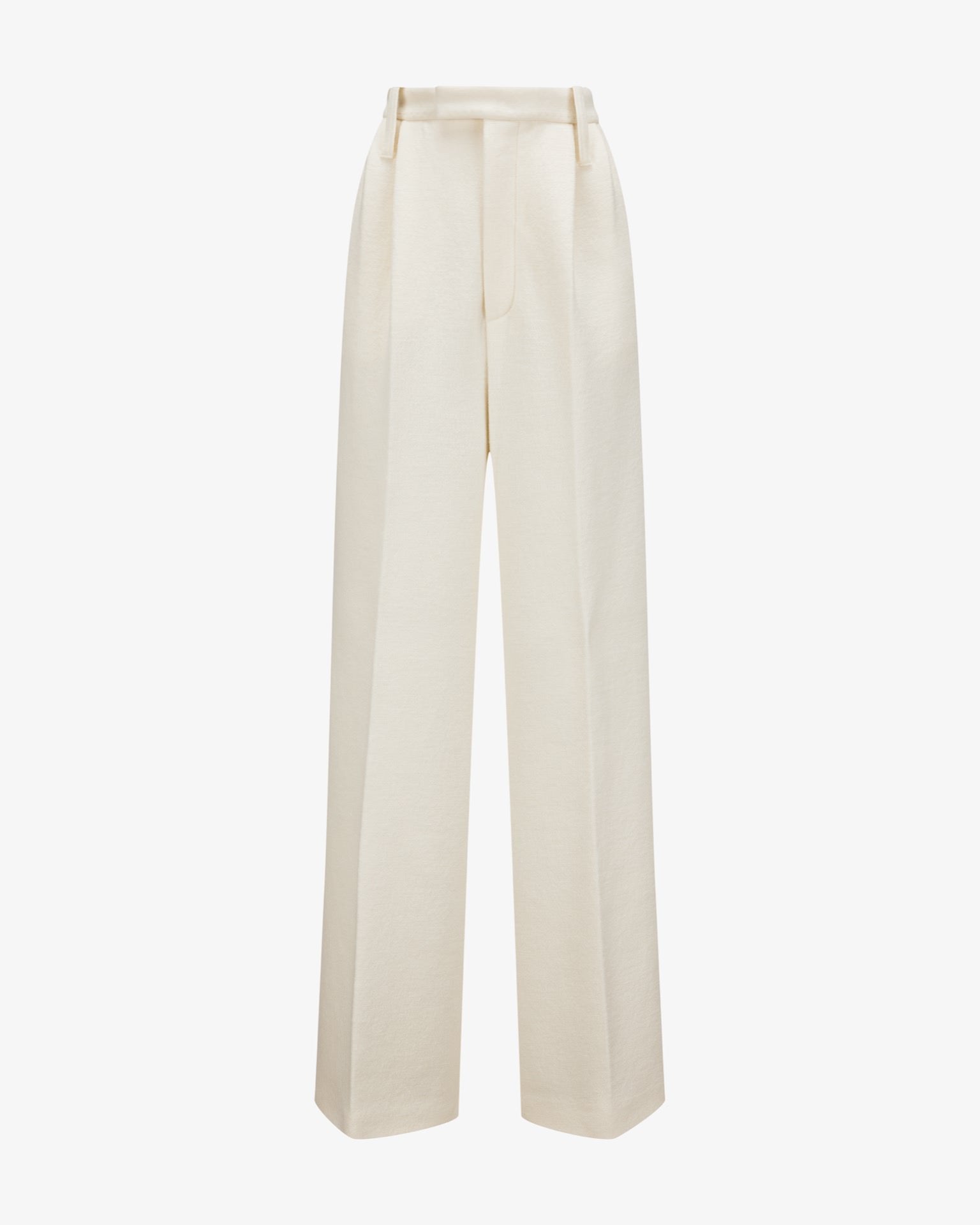 Wool Jersey Pants "Marlene" - Creme