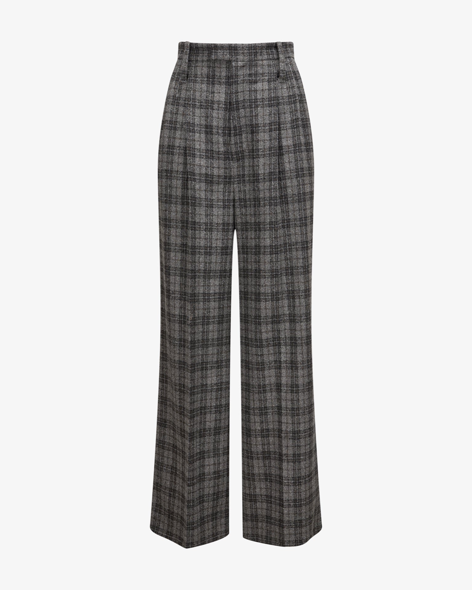 Wool Pants "Marlene" - Check Grey