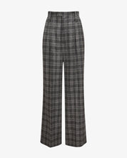 Wool Pants "Marlene" - Check Grey