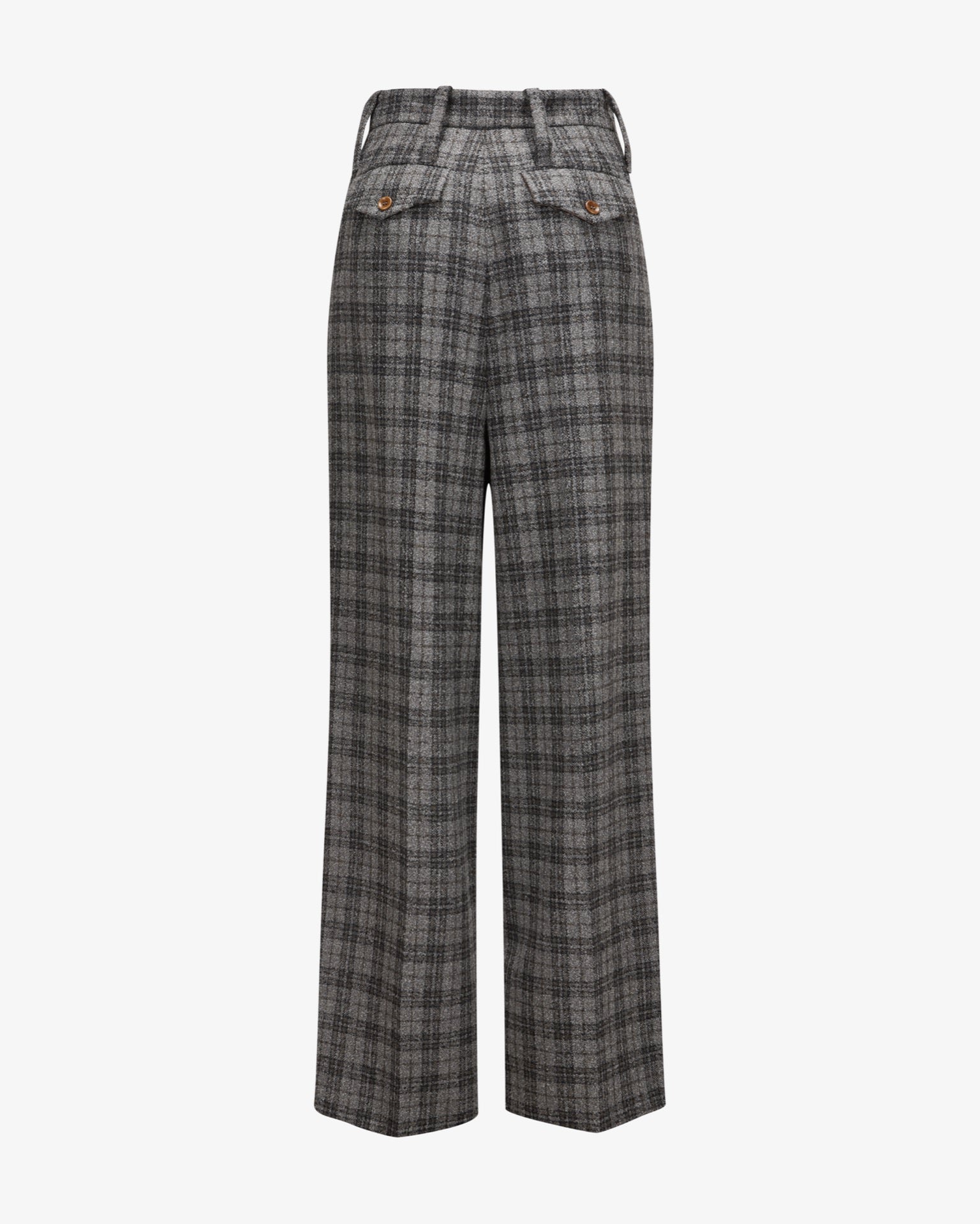 Wool Pants "Marlene" - Check Grey