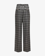 Wool Pants "Marlene" - Check Grey